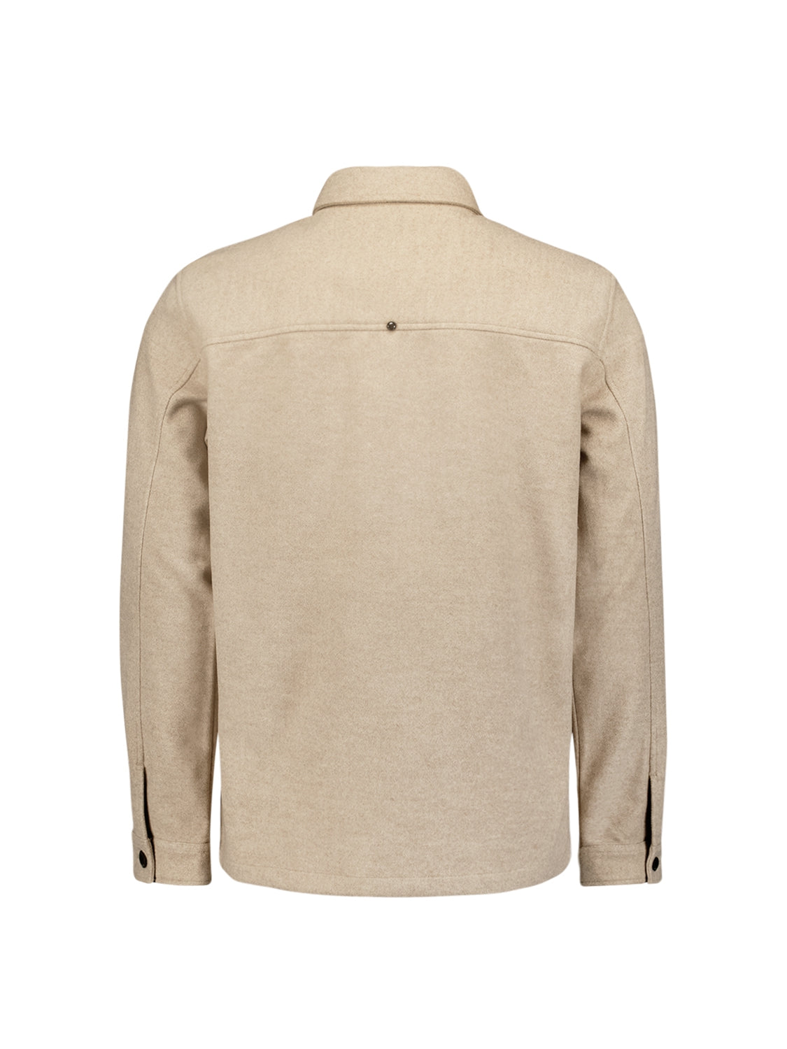 Melange Overshirt with Button Closure: Stylish Comfort for Every Day | Khaki
