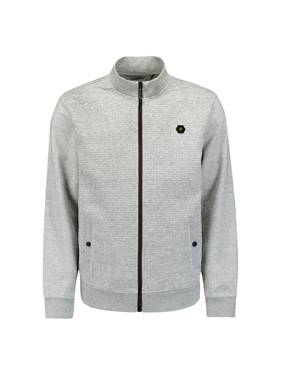 Full Zip Sweater | Grey Melange