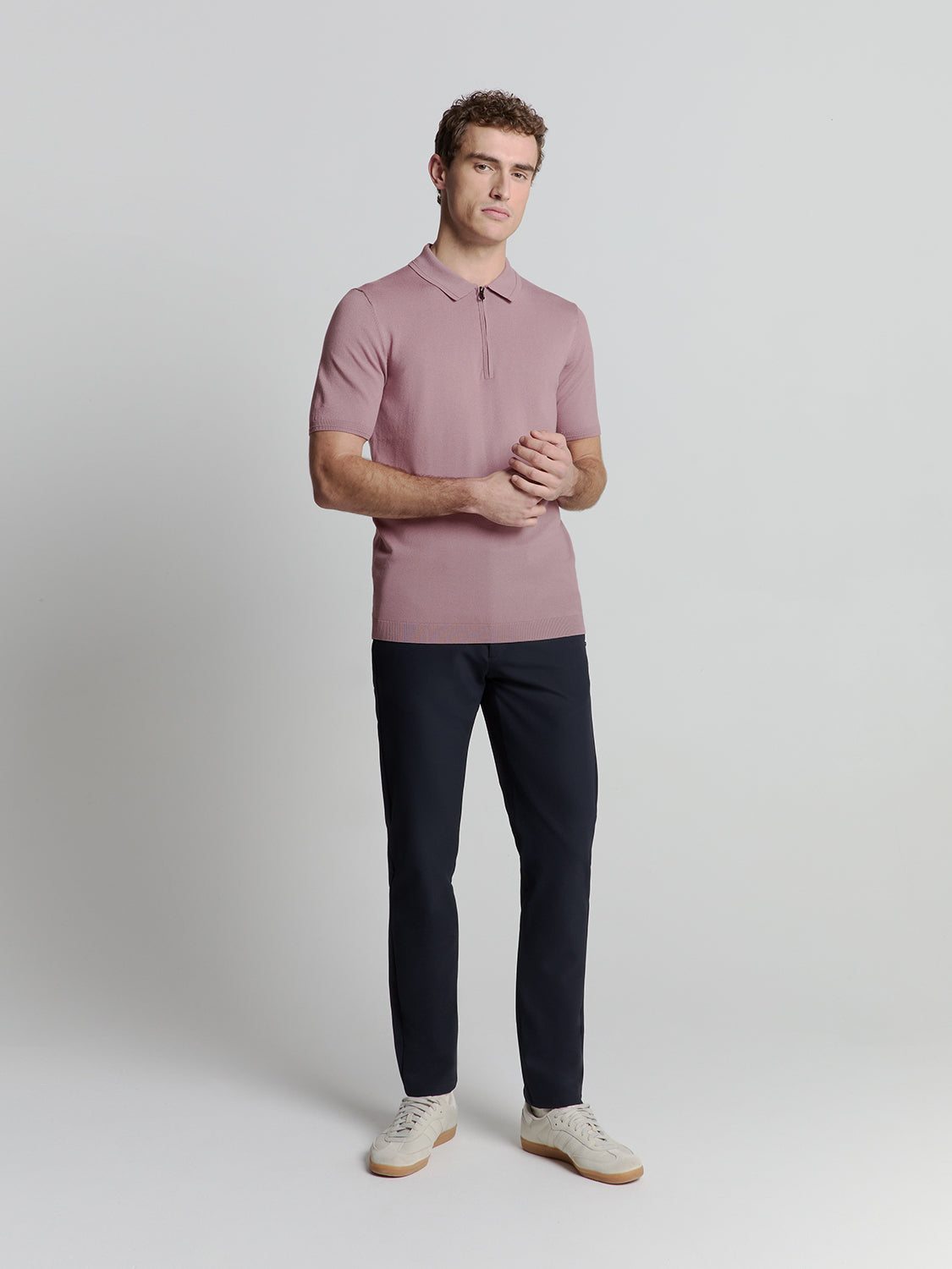 Short sleeve polo | Mauve
