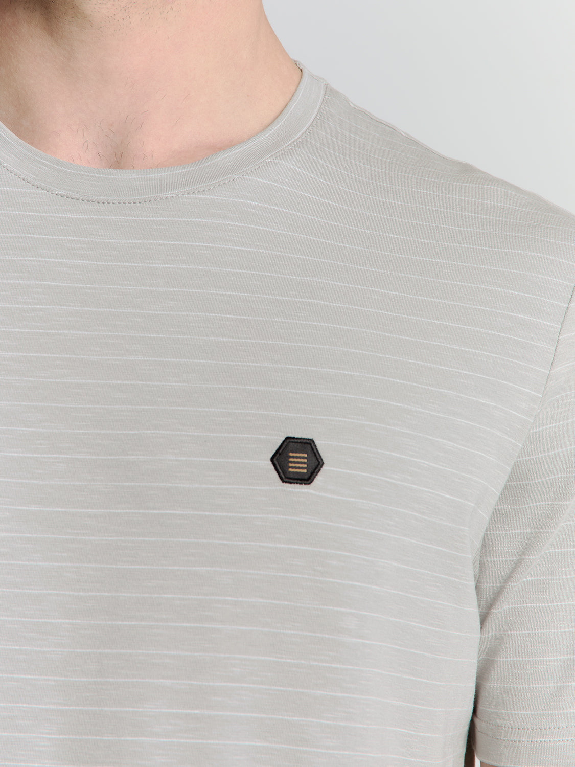 Crewneck T-Shirt | Mid grey