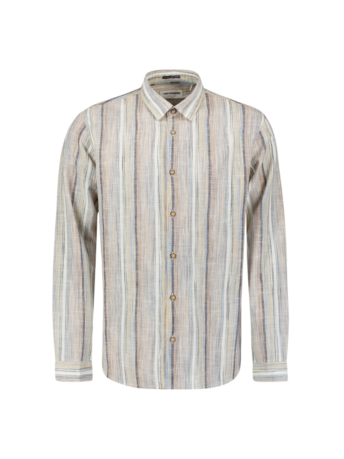 Linen blend shirt | Blue