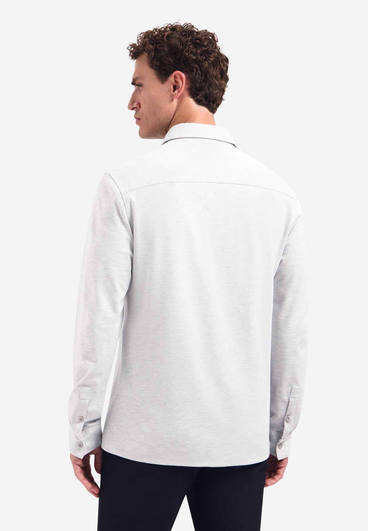 Jersey overhemd | Grey Melange