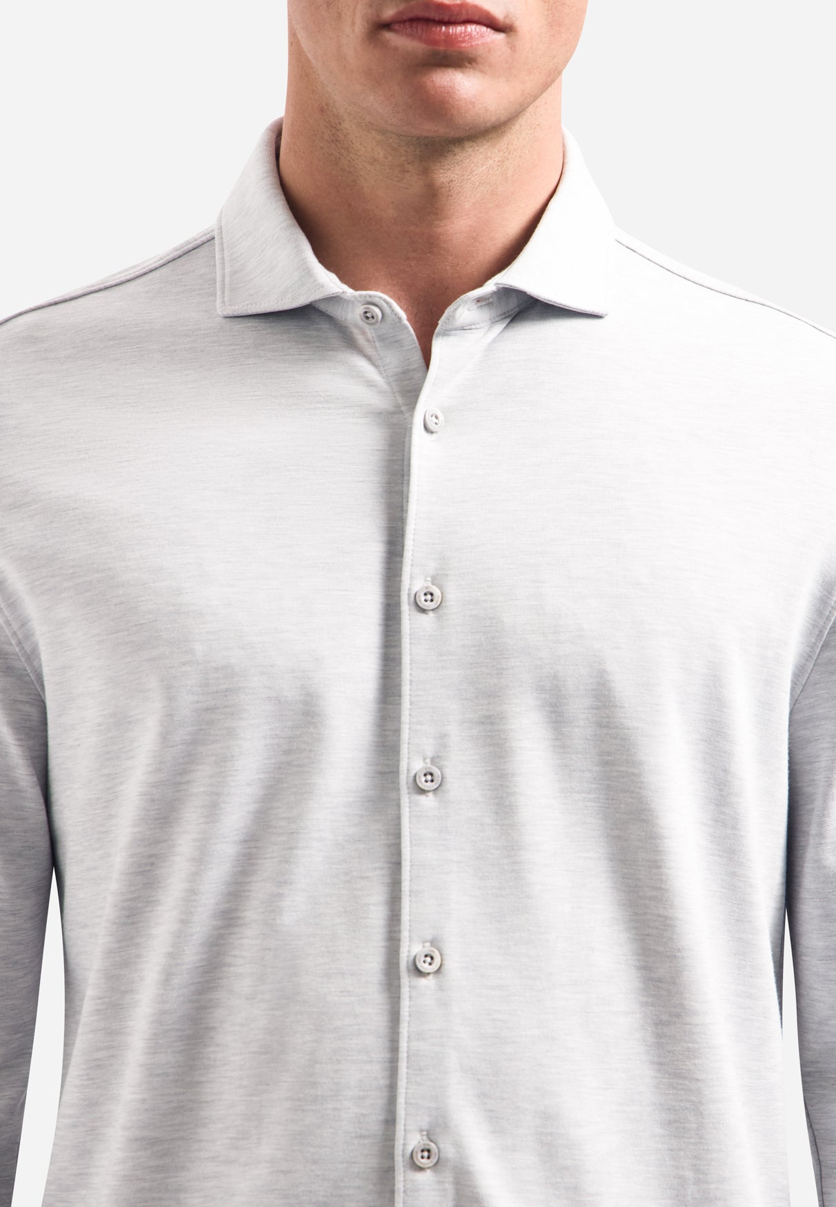 Jersey overhemd | Grey Melange