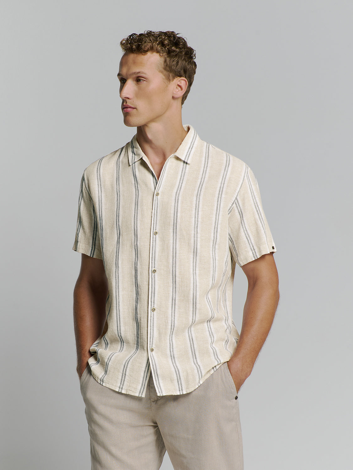 Linen shirt | Cement