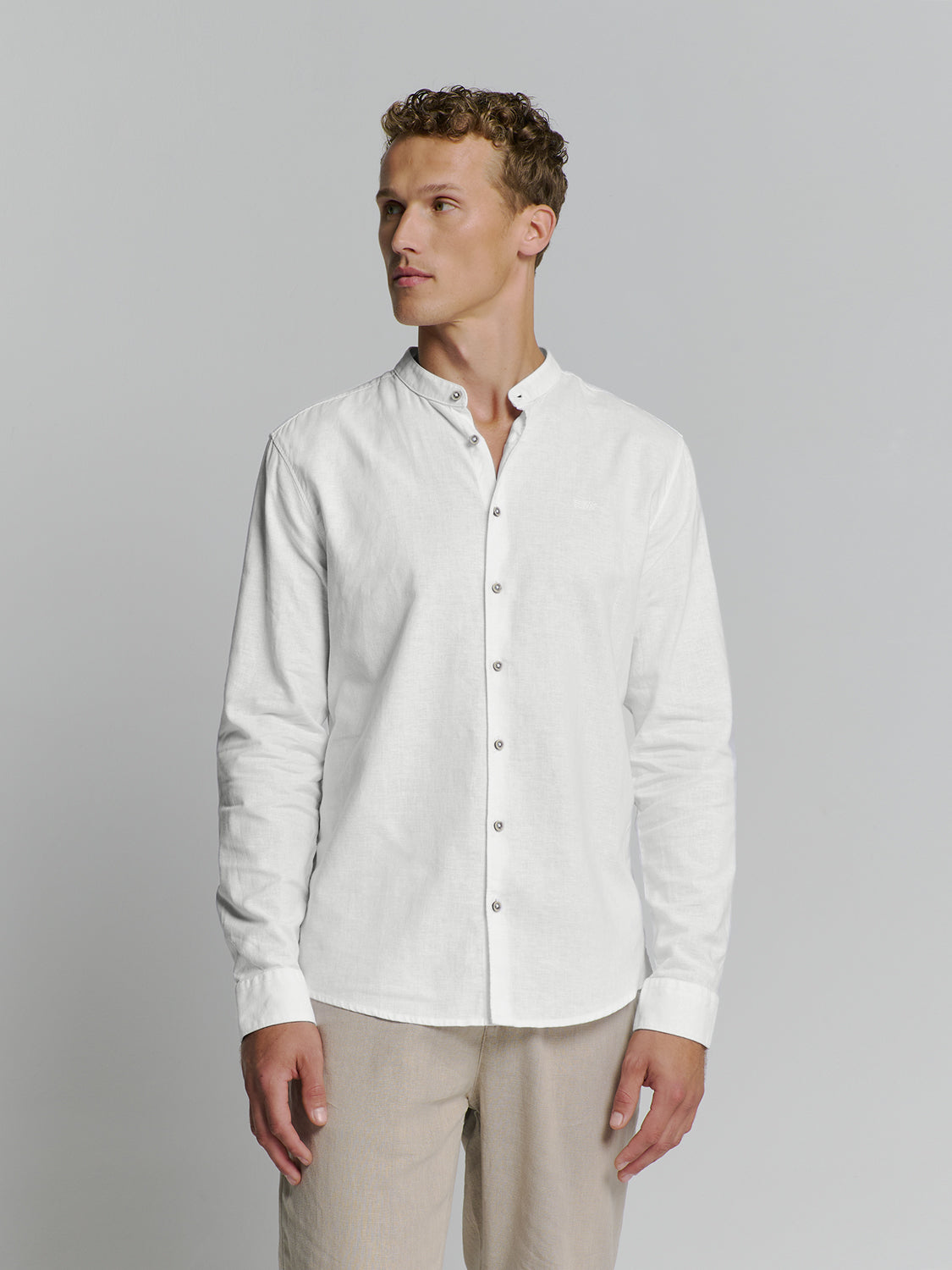 linen shirt | White