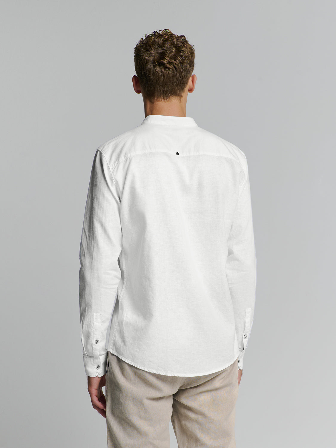 linen shirt | White
