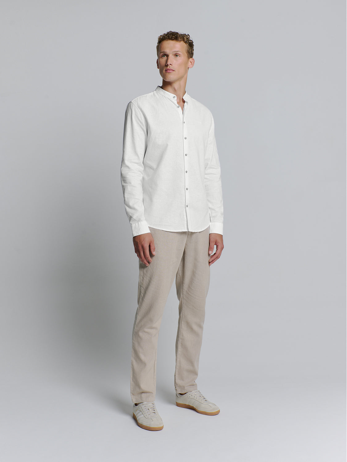 linen shirt | White
