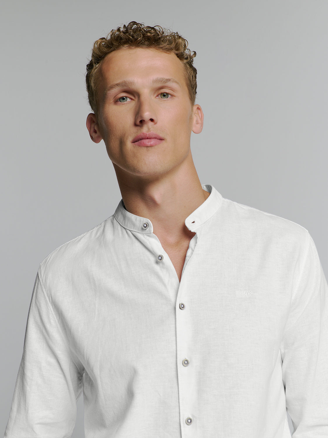 linen shirt | White