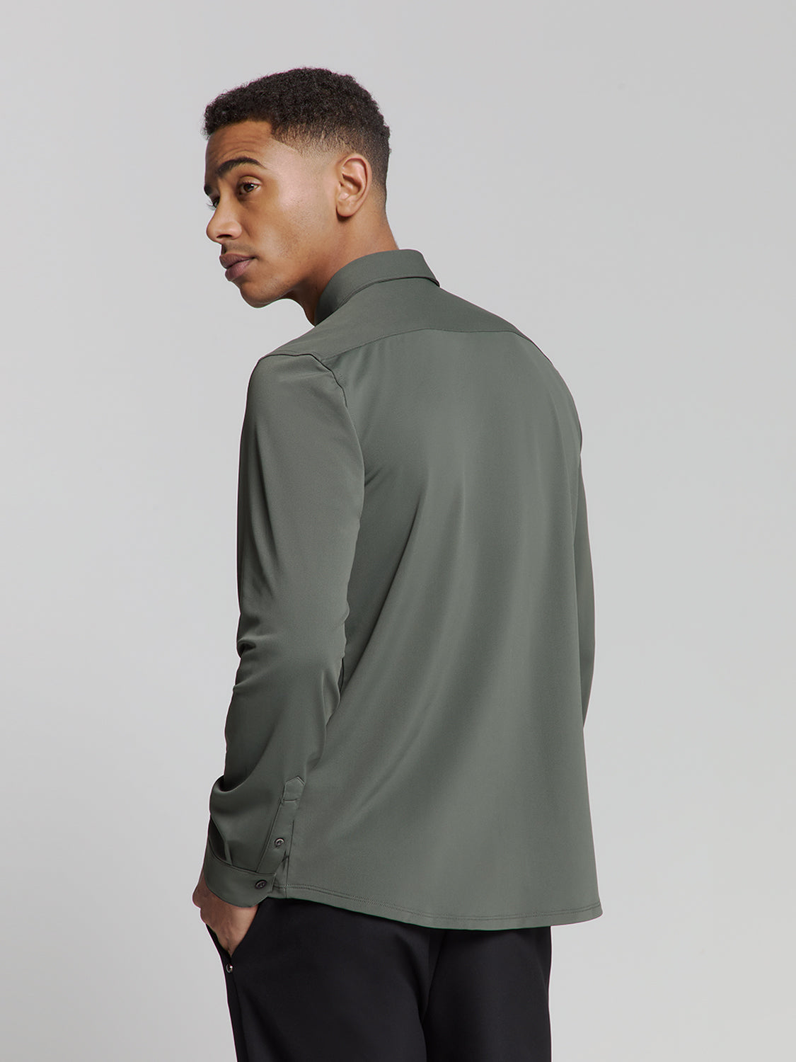 Jersey travel shirt | Dark Steel