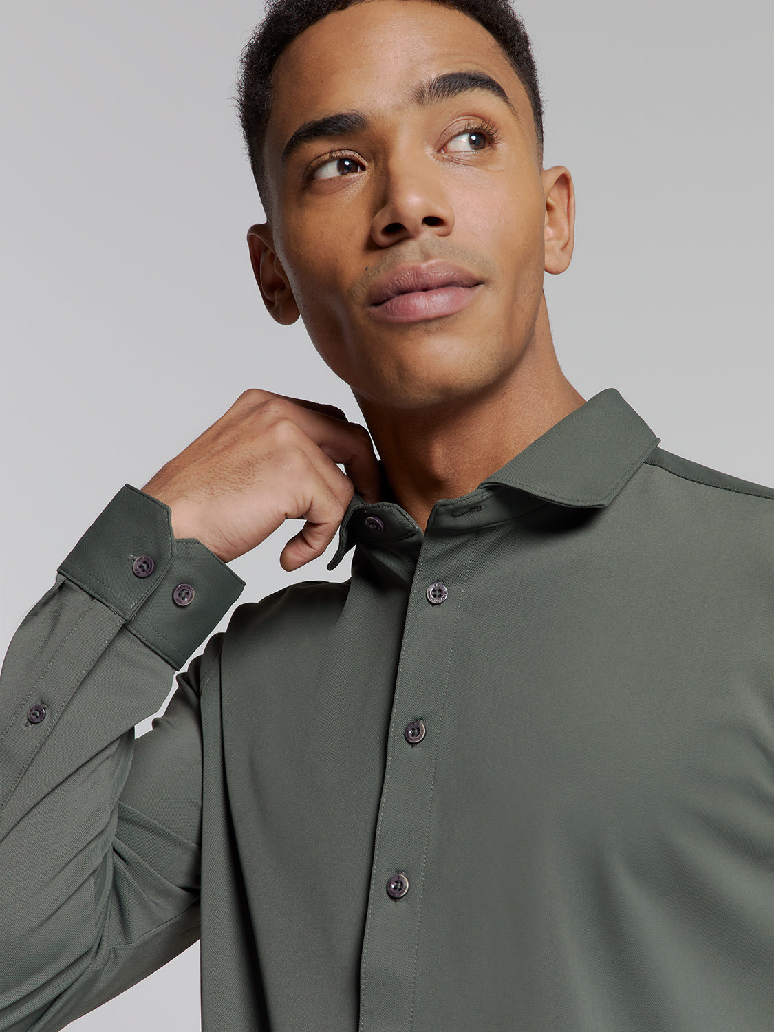 Jersey travel shirt | Dark Steel