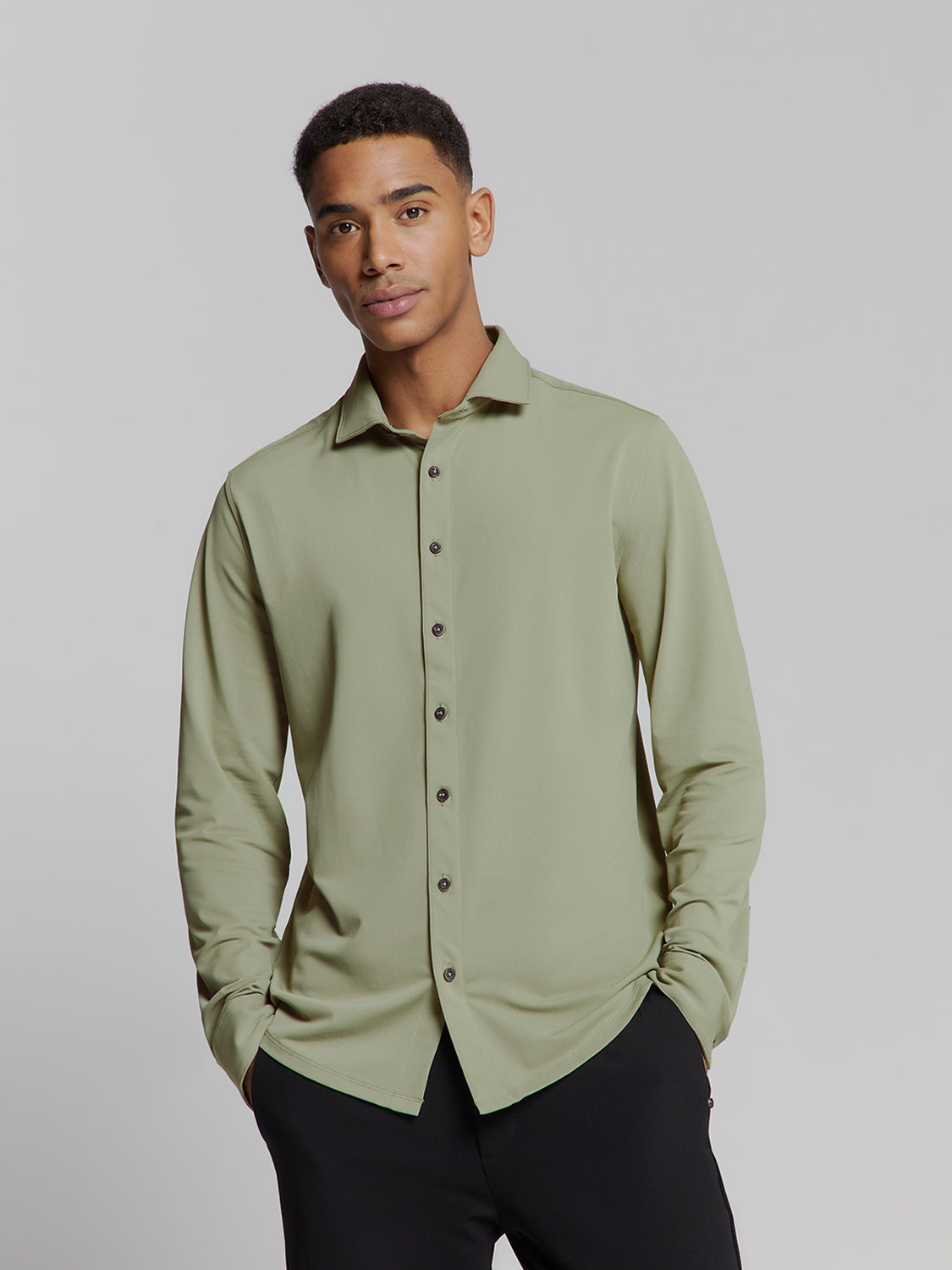 Jersey travel shirt | Light Army