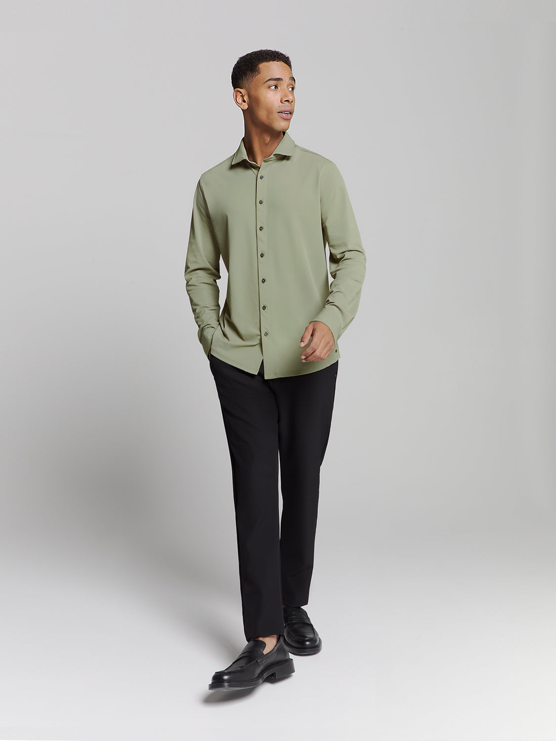 Jersey travel shirt | Light Army