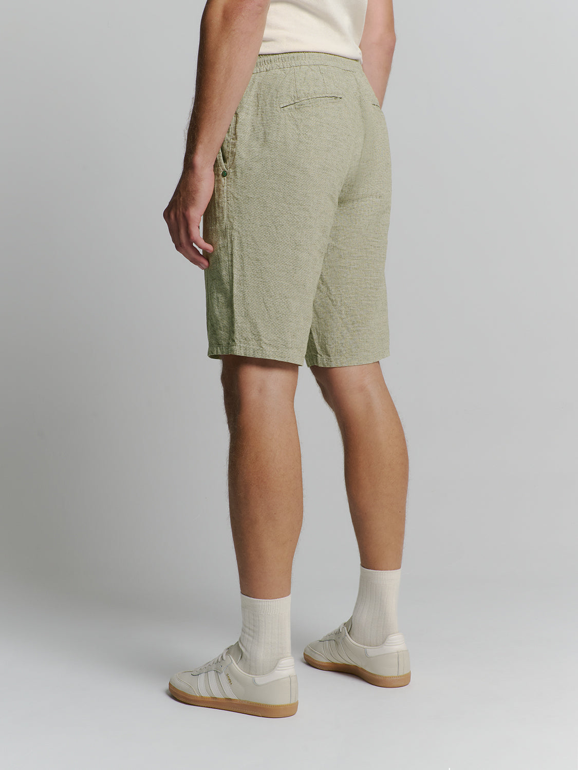 Linen short | Dark Moss