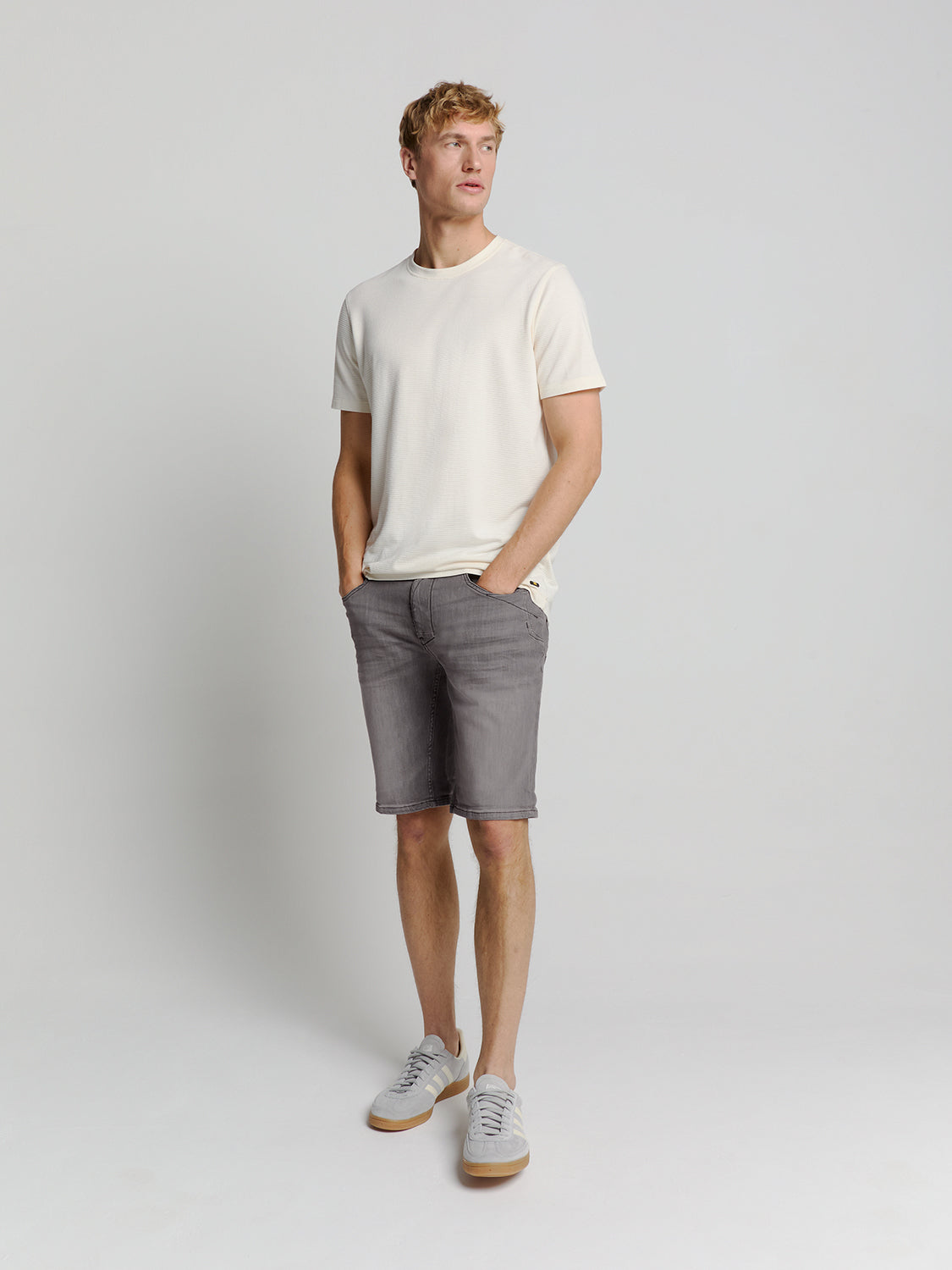 Denim short | Grey Denim