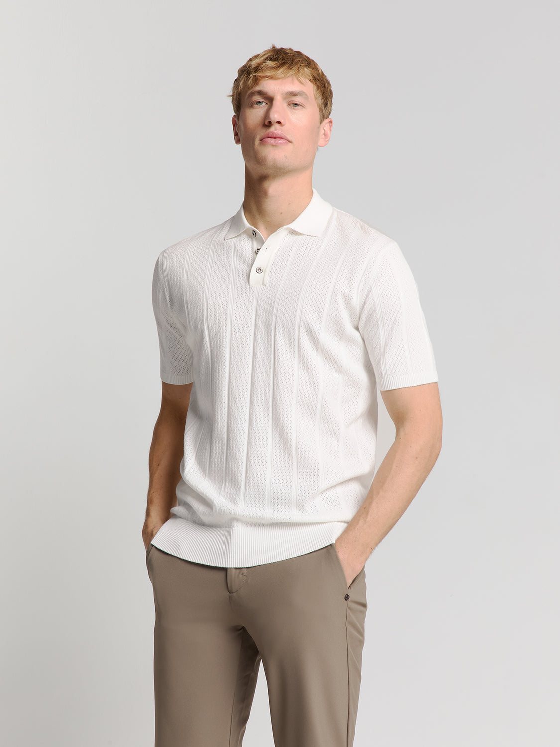 Short sleeve polo | Offwhite