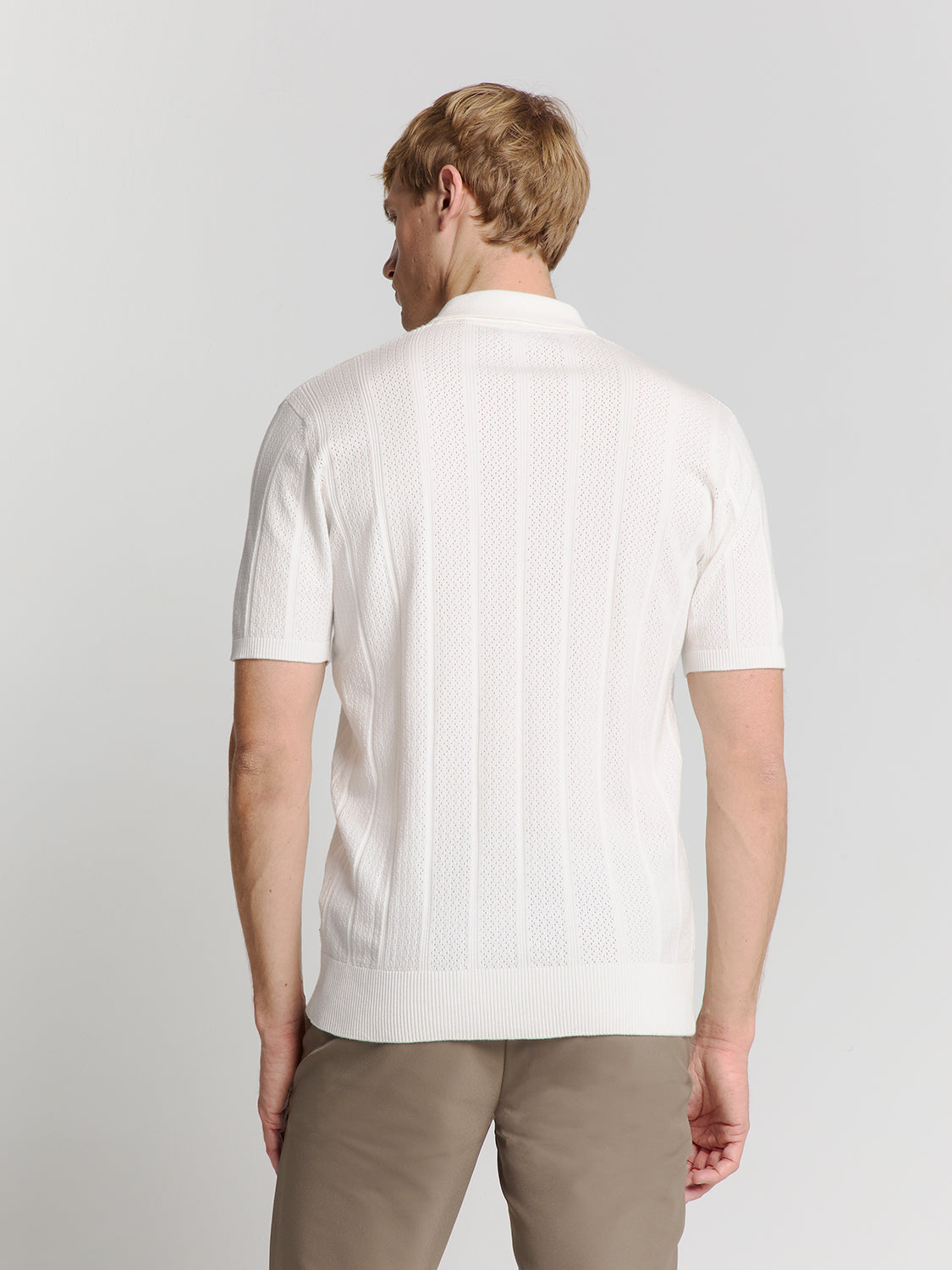 Short sleeve polo | Offwhite
