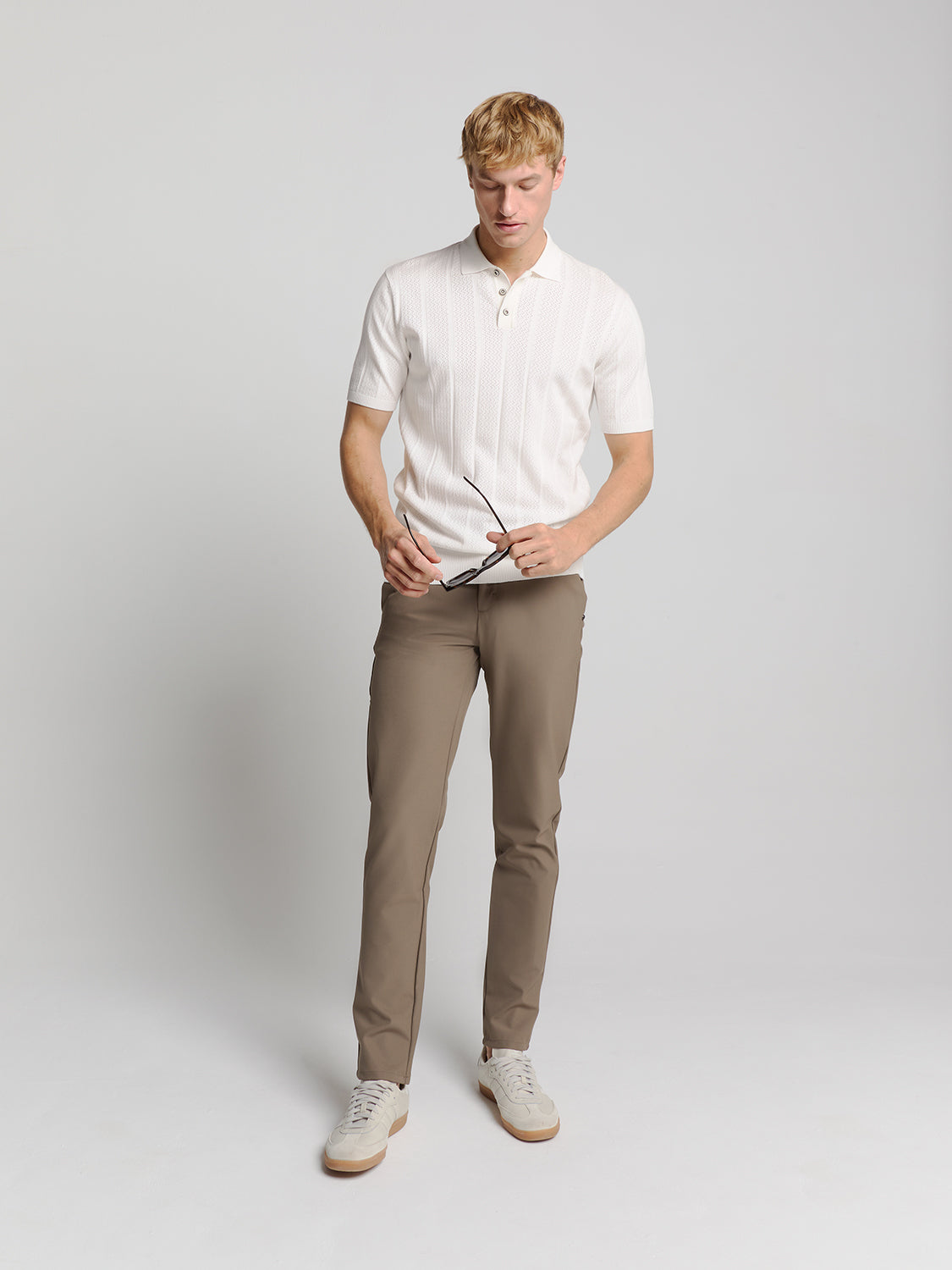 Short sleeve polo | Offwhite