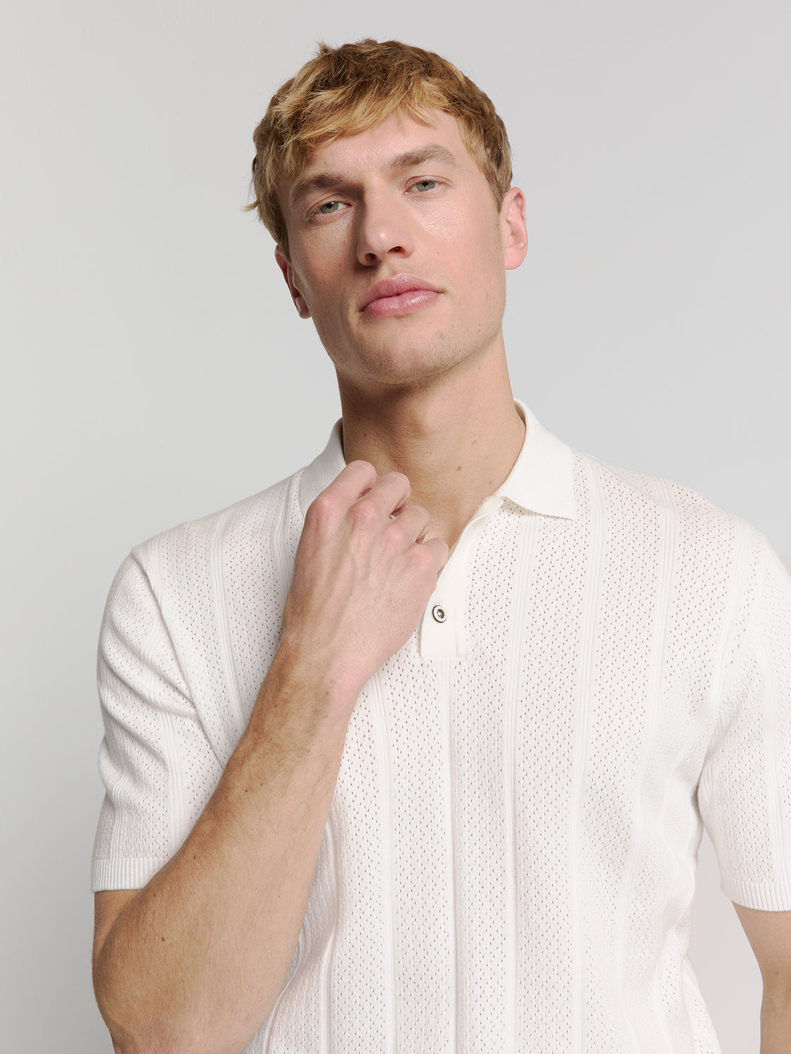 Short sleeve polo | Offwhite