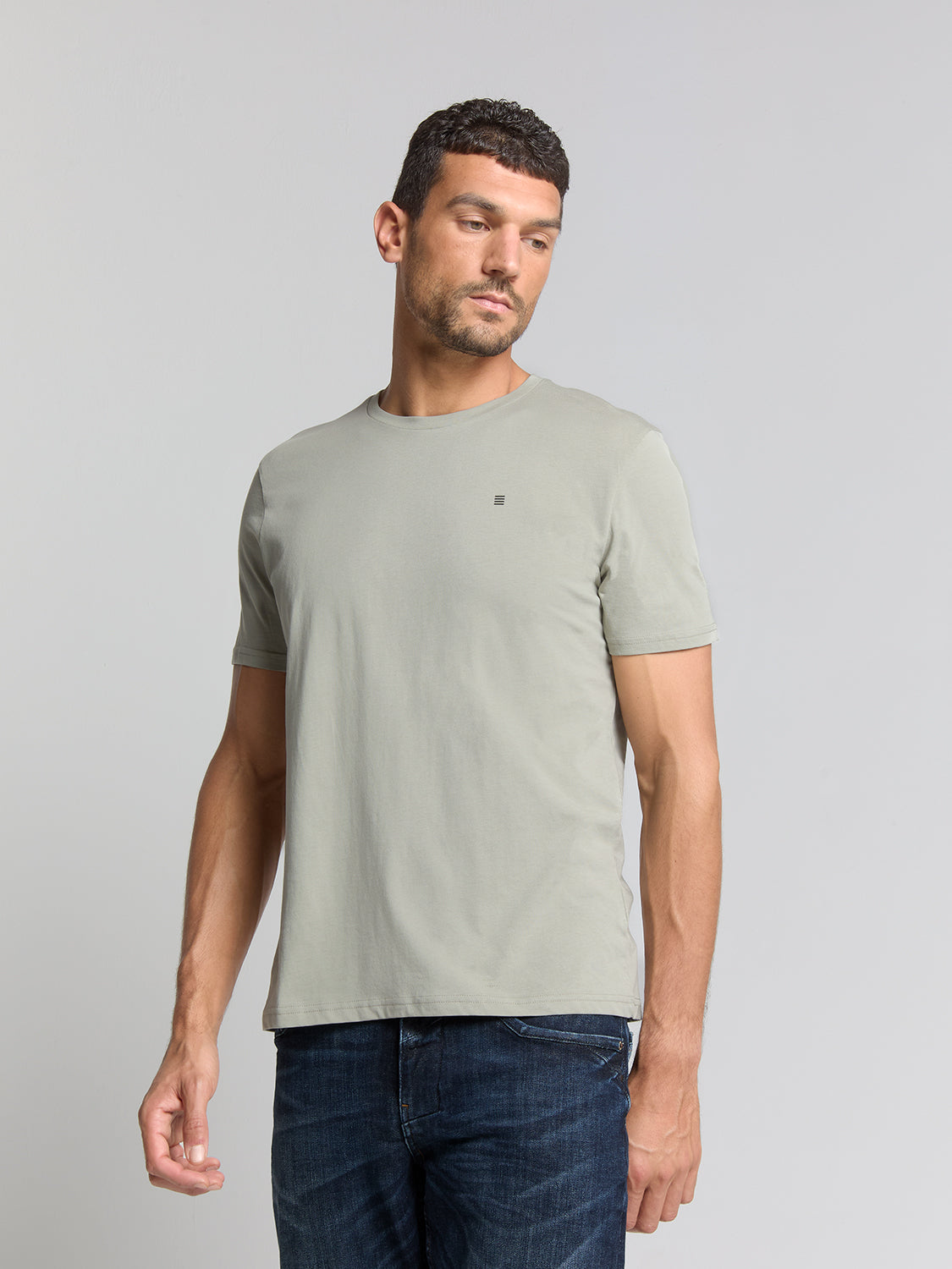 Crewneck T-shirt | Smoke