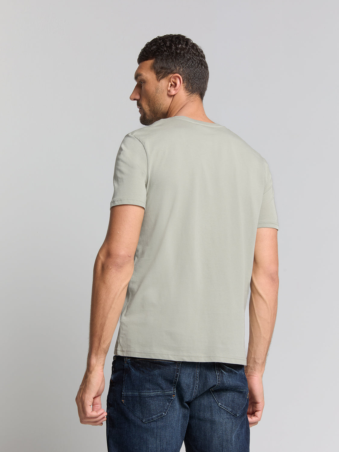 Crewneck T-shirt | Smoke