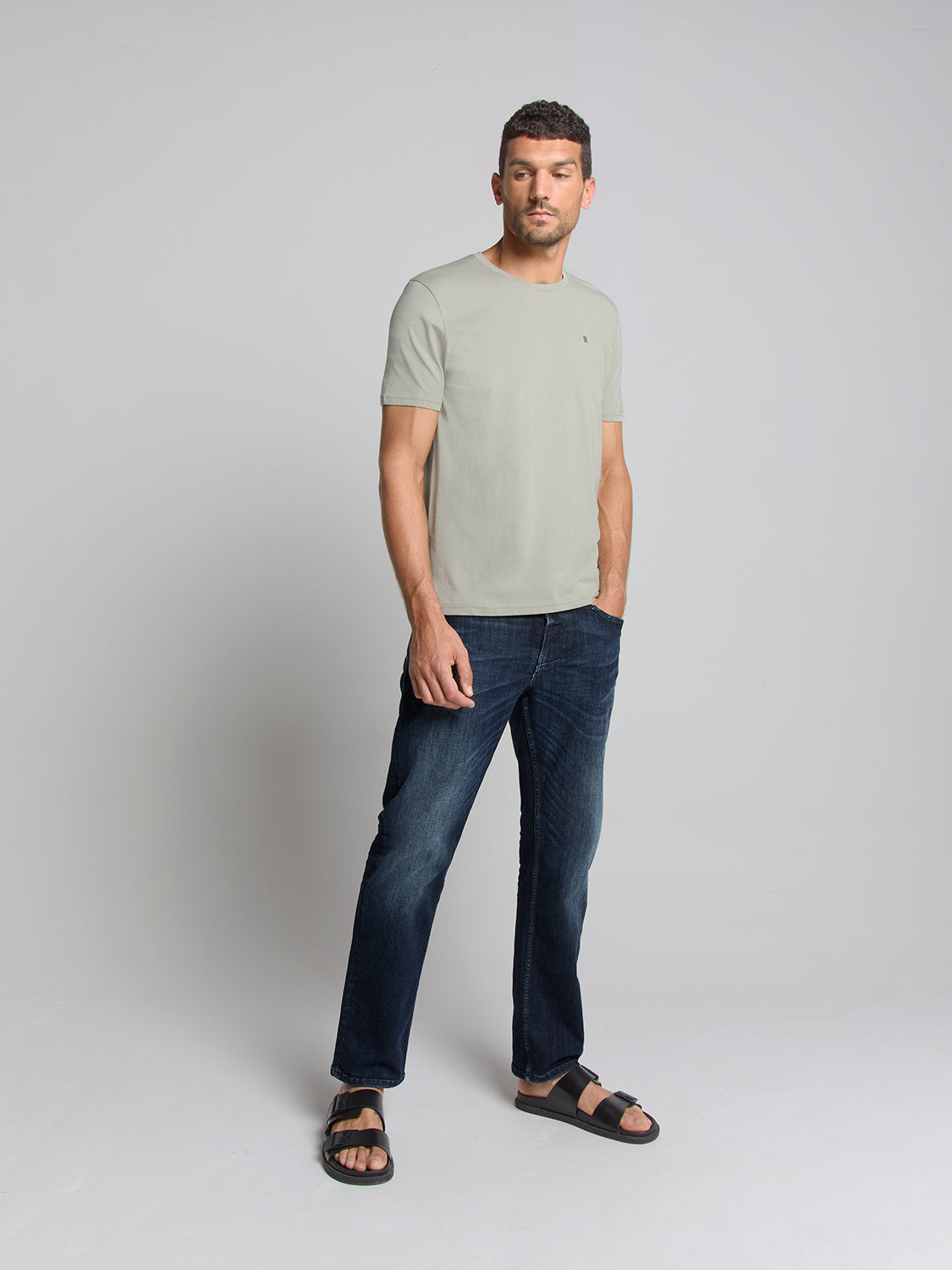 Crewneck T-shirt | Smoke