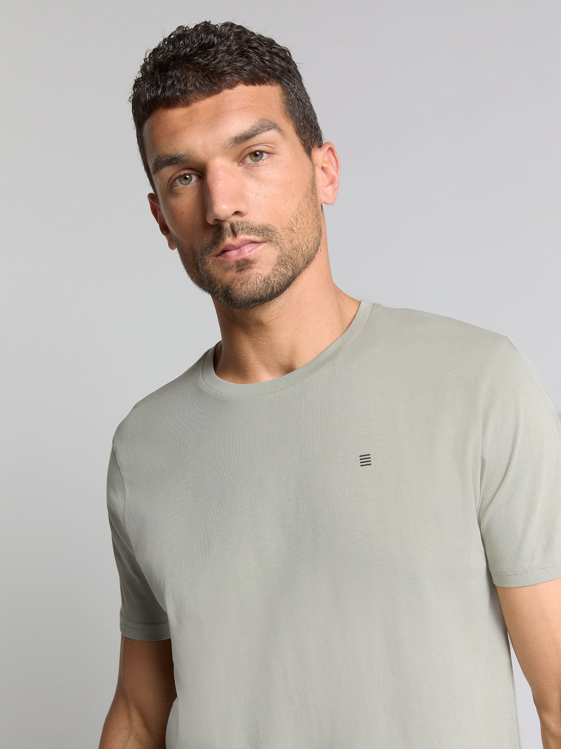 Crewneck T-shirt | Smoke