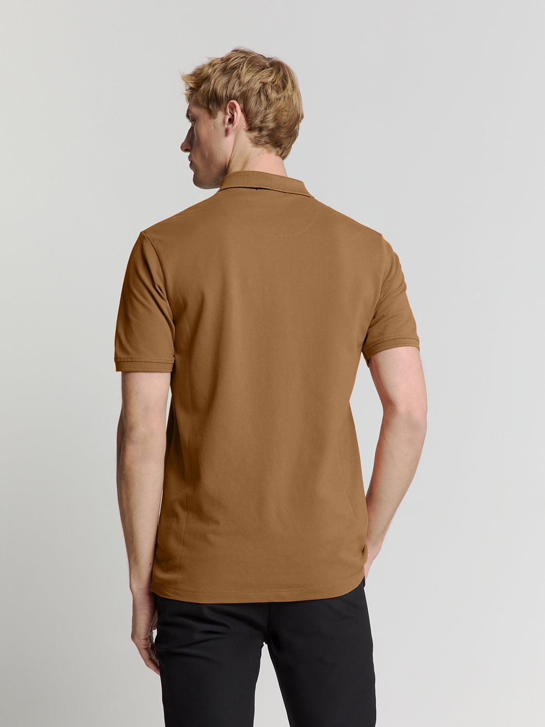 Pique poloshirt | Camel