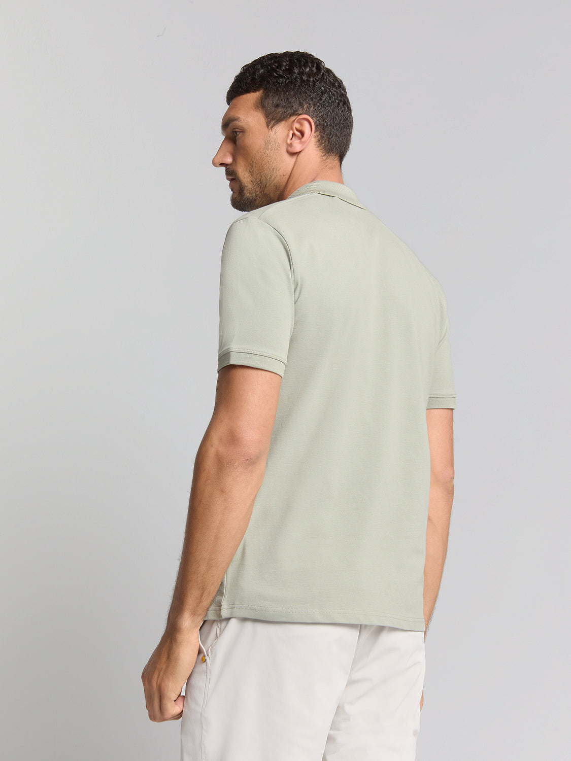 Pique poloshirt | Smoke
