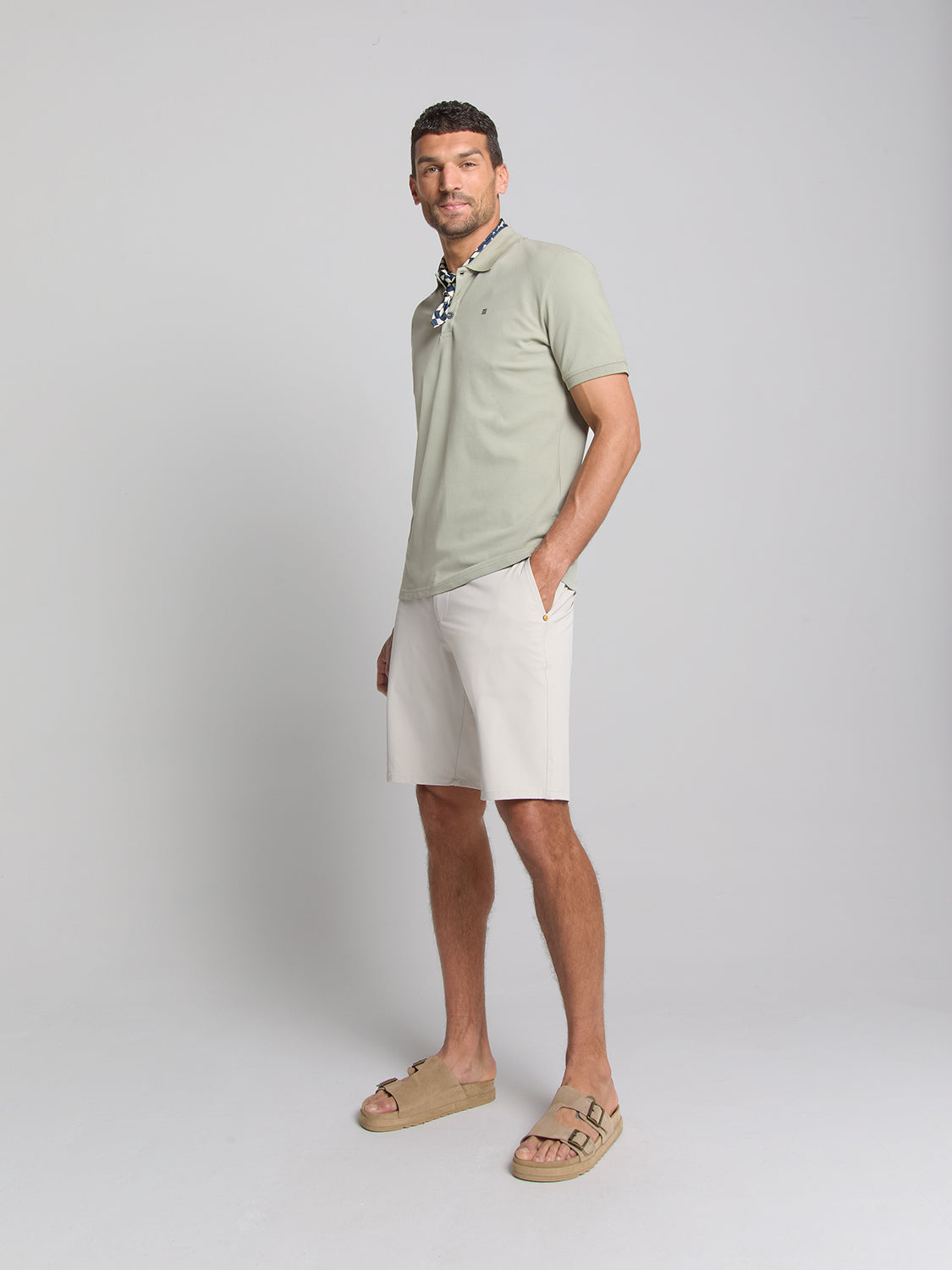 Pique poloshirt | Smoke