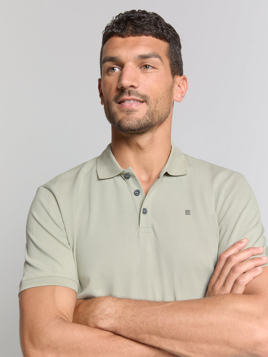 Pique poloshirt | Smoke