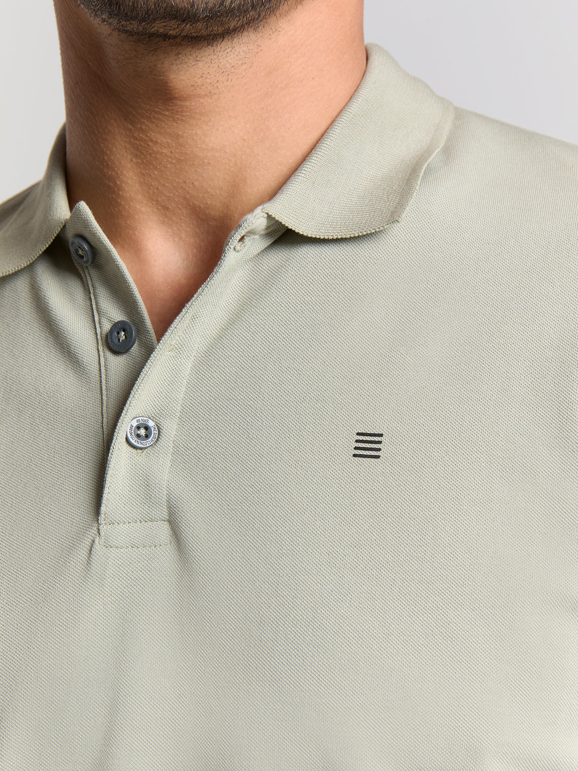 Pique poloshirt | Smoke