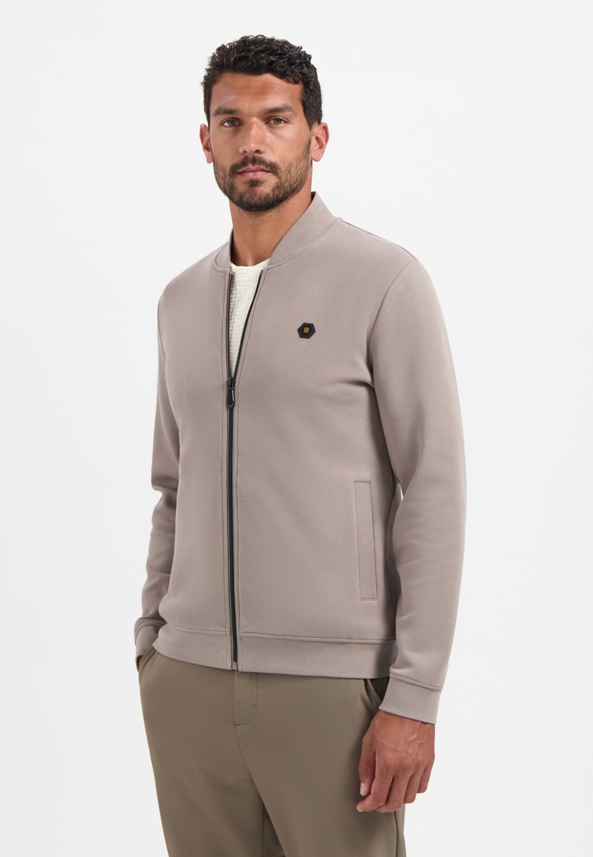 Piqué cardigan | Clay