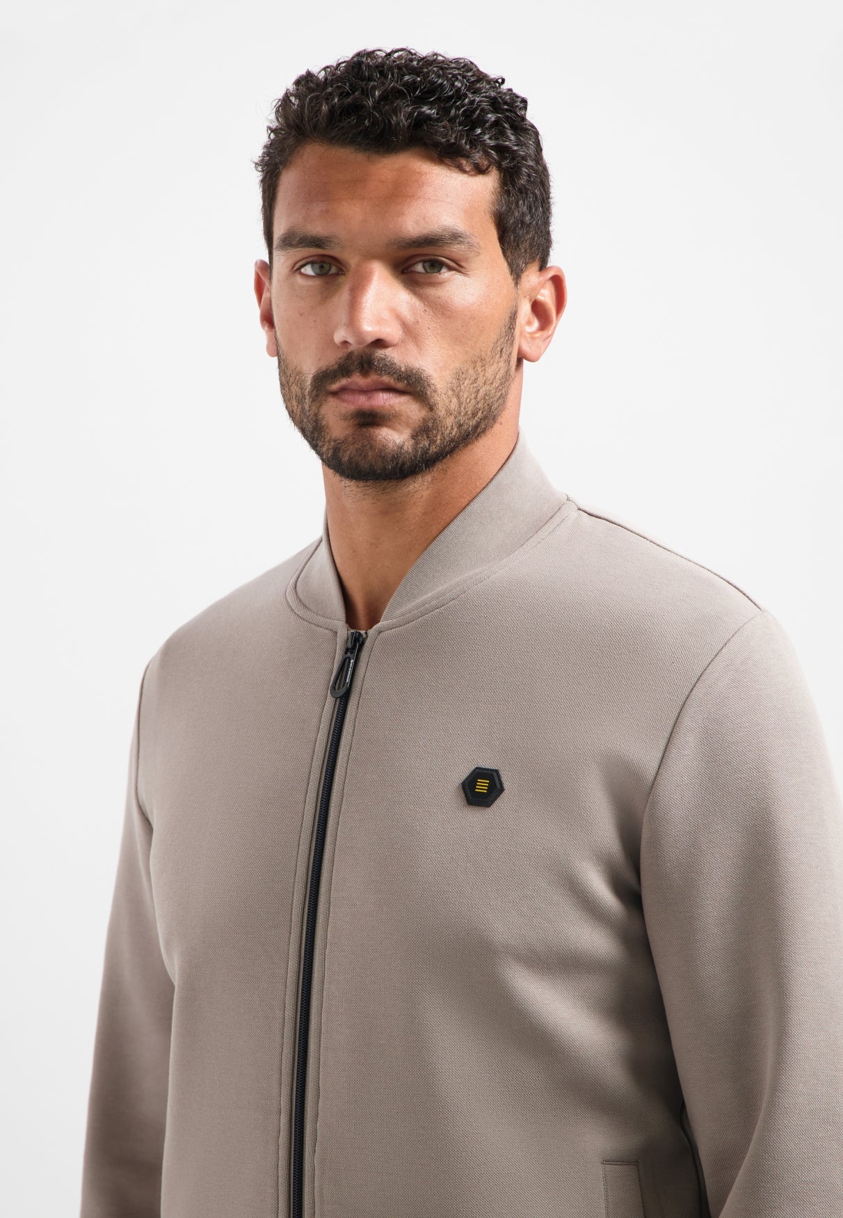 Piqué cardigan | Clay