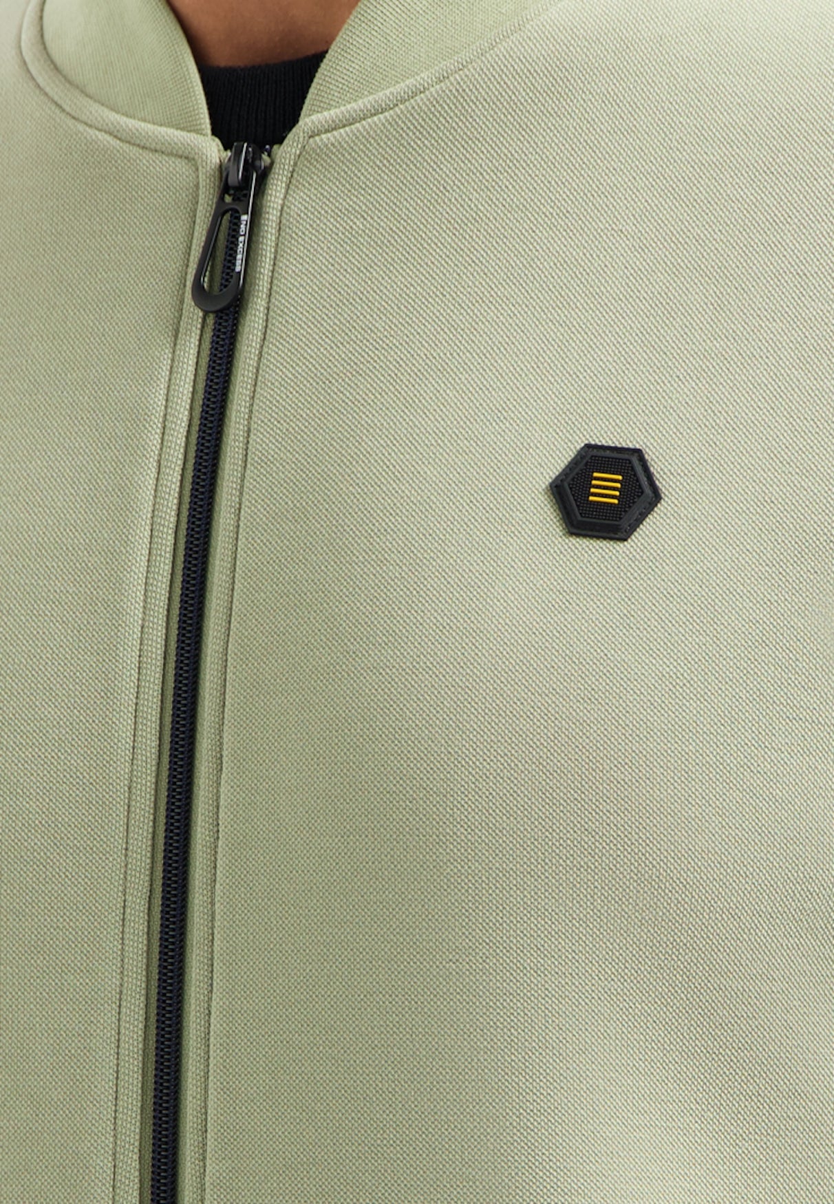 Piqué cardigan | Light Moss