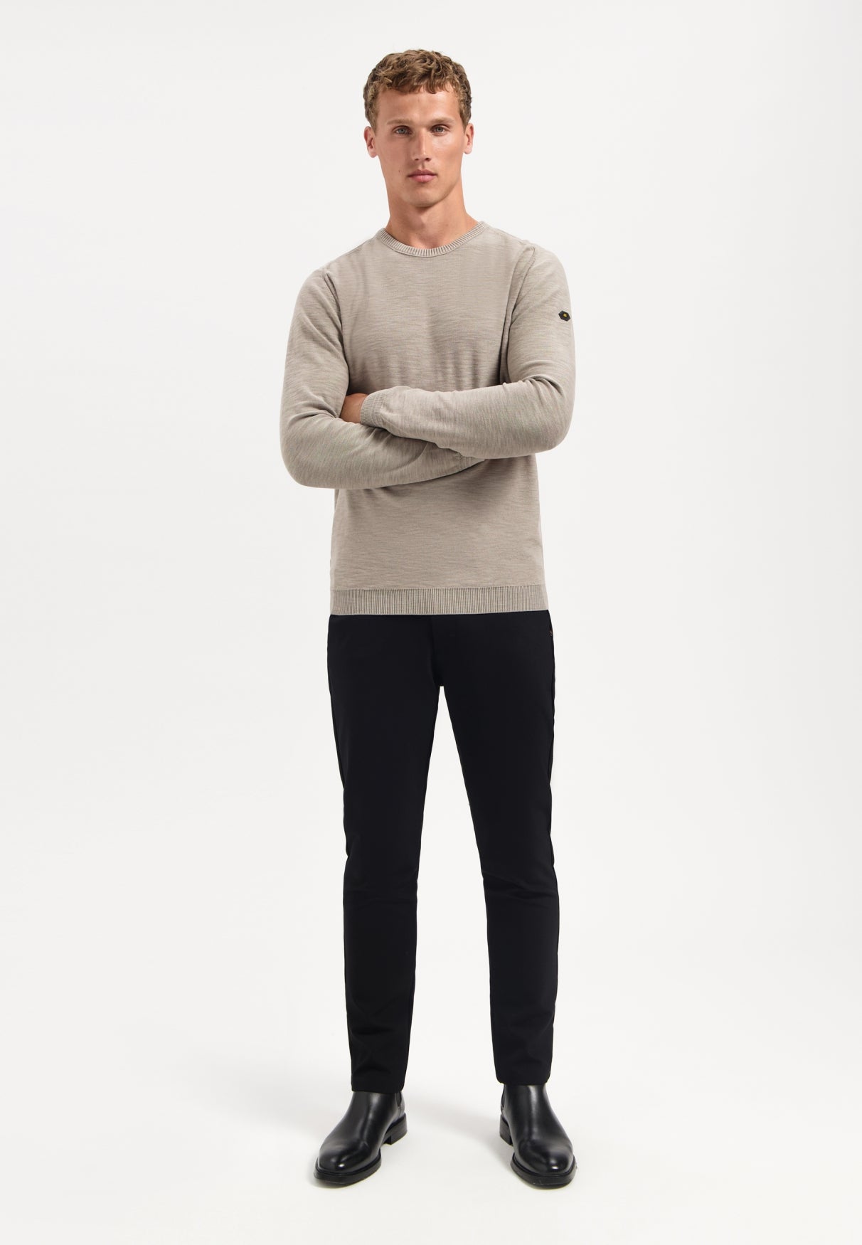 Washed look jumper | Clay