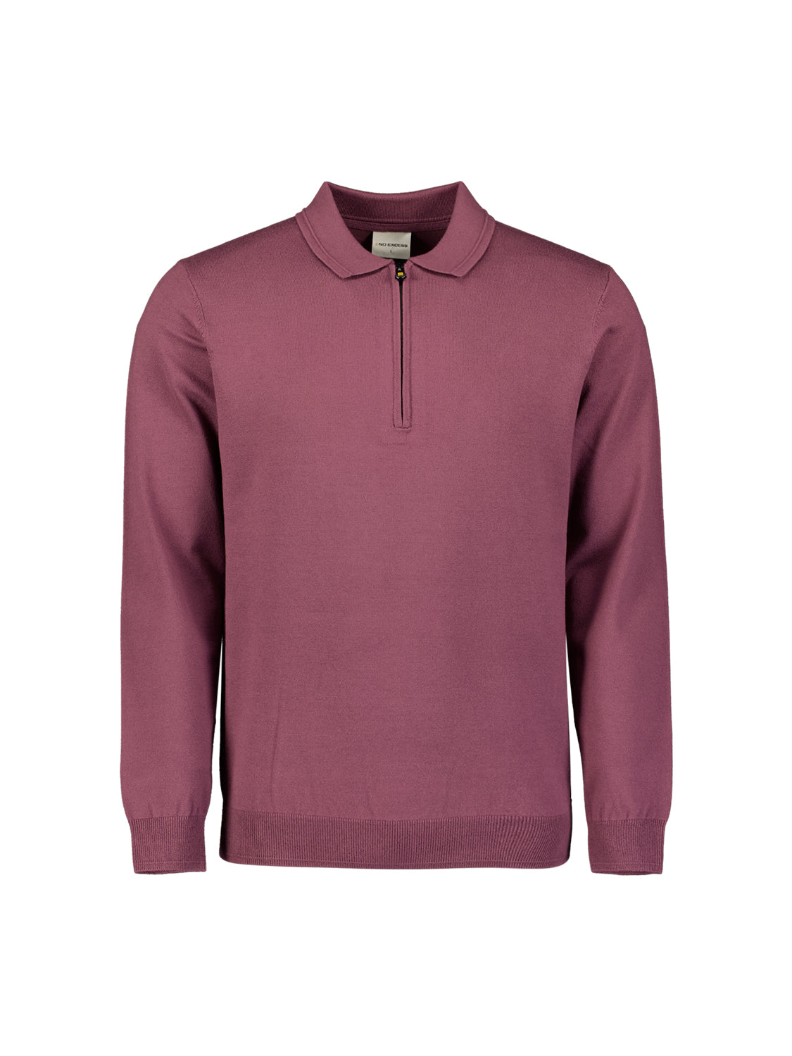 Half-zip polo jumper | Dark Wine