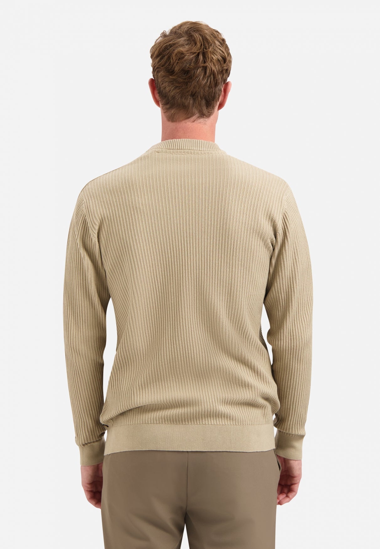 Ribbed jumper | Sand