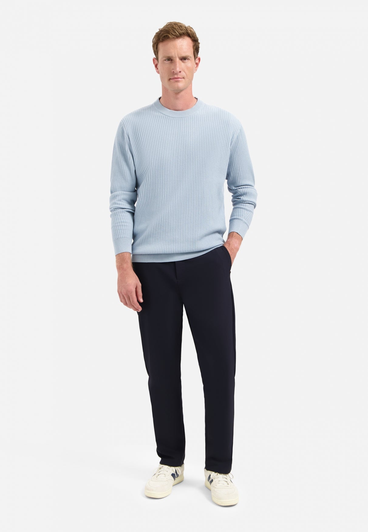 Ribbed jumper | Dusty Blue