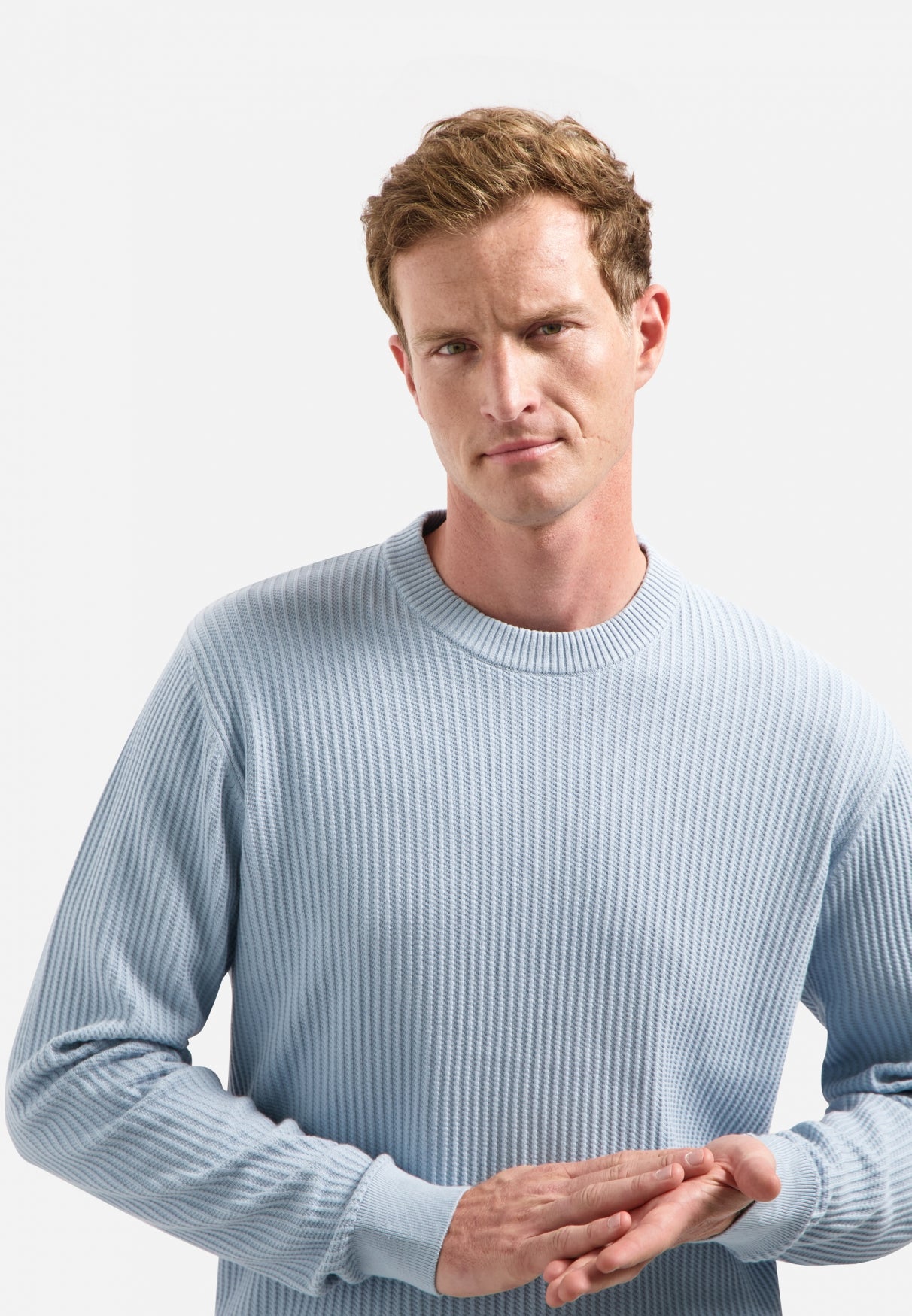 Ribbed jumper | Dusty Blue