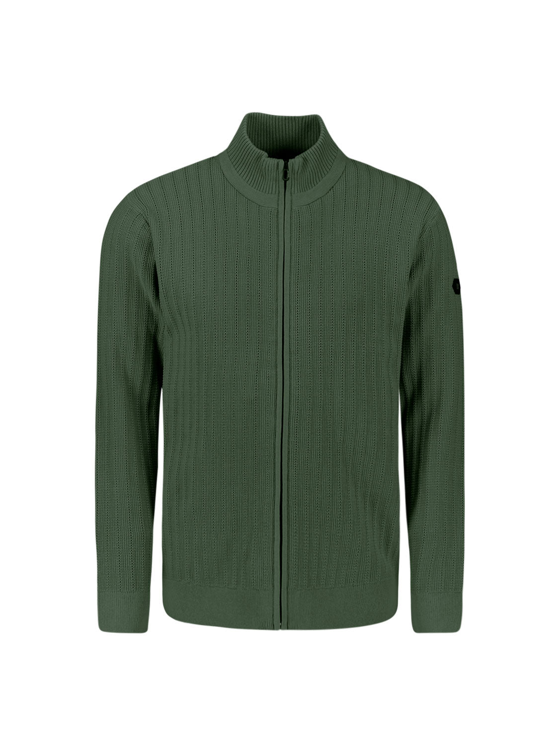 Gilet zippé en maille | Dark Green