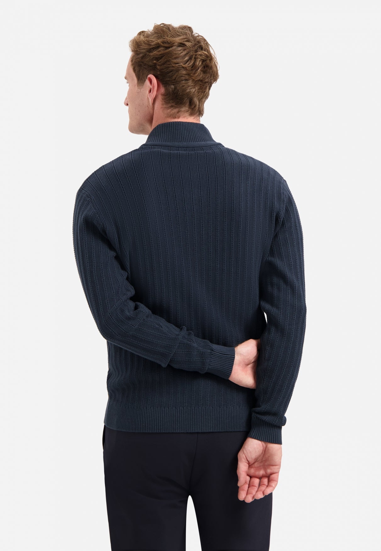 Knitted zip-up cardigan | Night