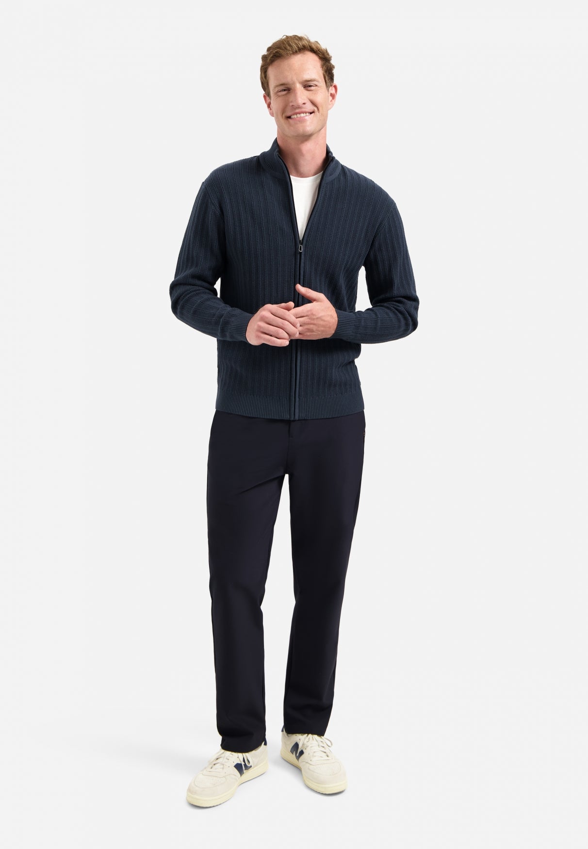 Knitted zip-up cardigan | Night