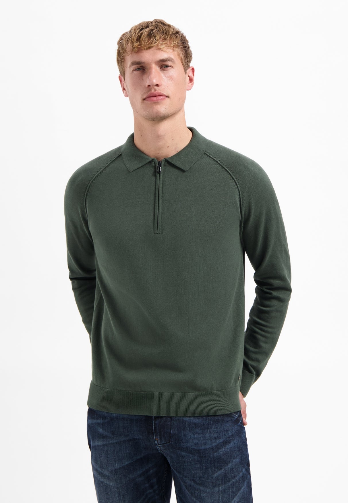 Pull polo zippé | Dark Green