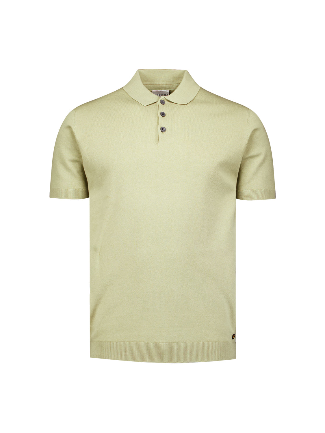 Knitted polo | Light Moss