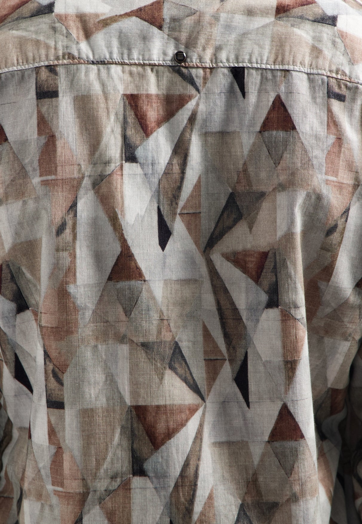 Printed stretch shirt | Taupe
