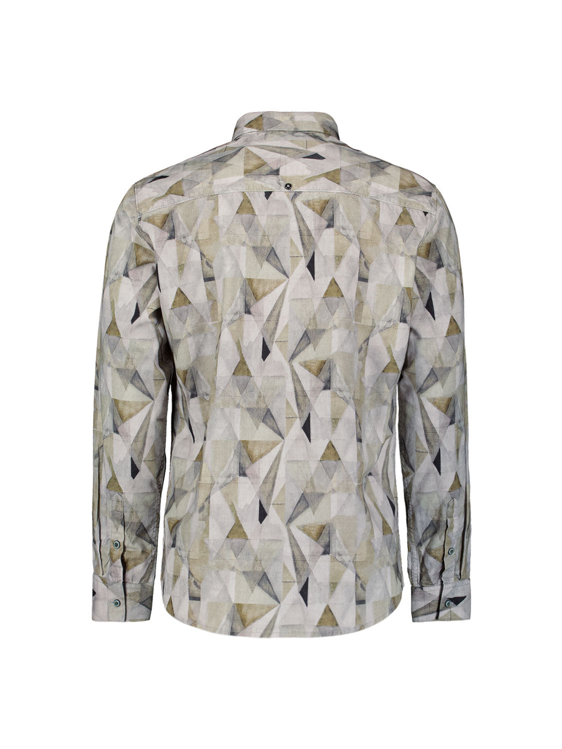 Printed stretch shirt | Light Moss