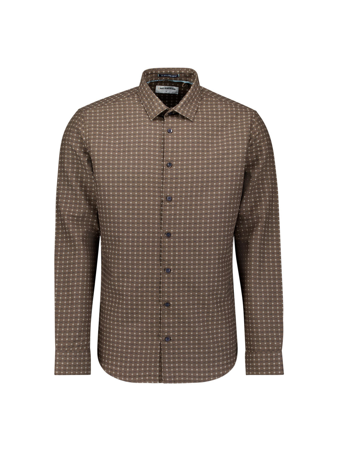 Woven jaquard shirt | Taupe