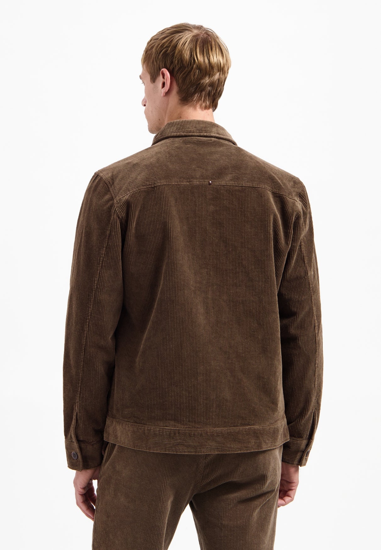 Ripped corduroy overshirt | Taupe
