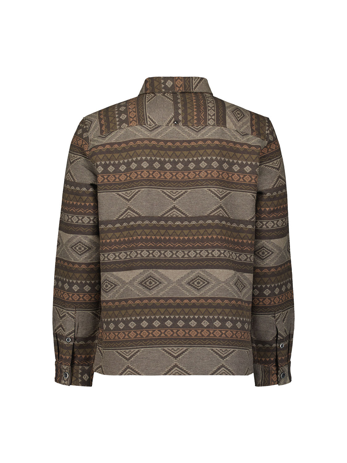 Patterned jacquard overshirt | Taupe