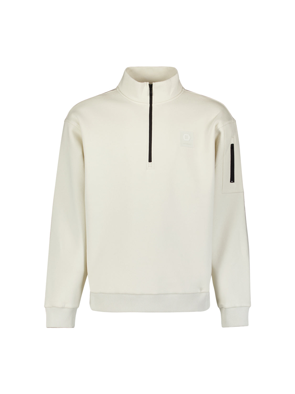 Half zip sweater | Chalk